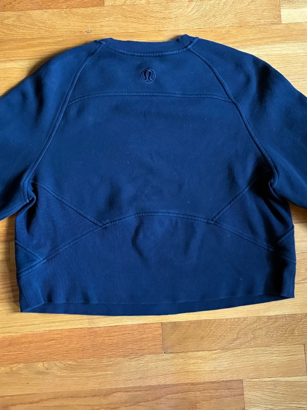 Lululemon Scuba Oversized Pullover Wordmark True Navy Crewneck - Picture 2 of 5